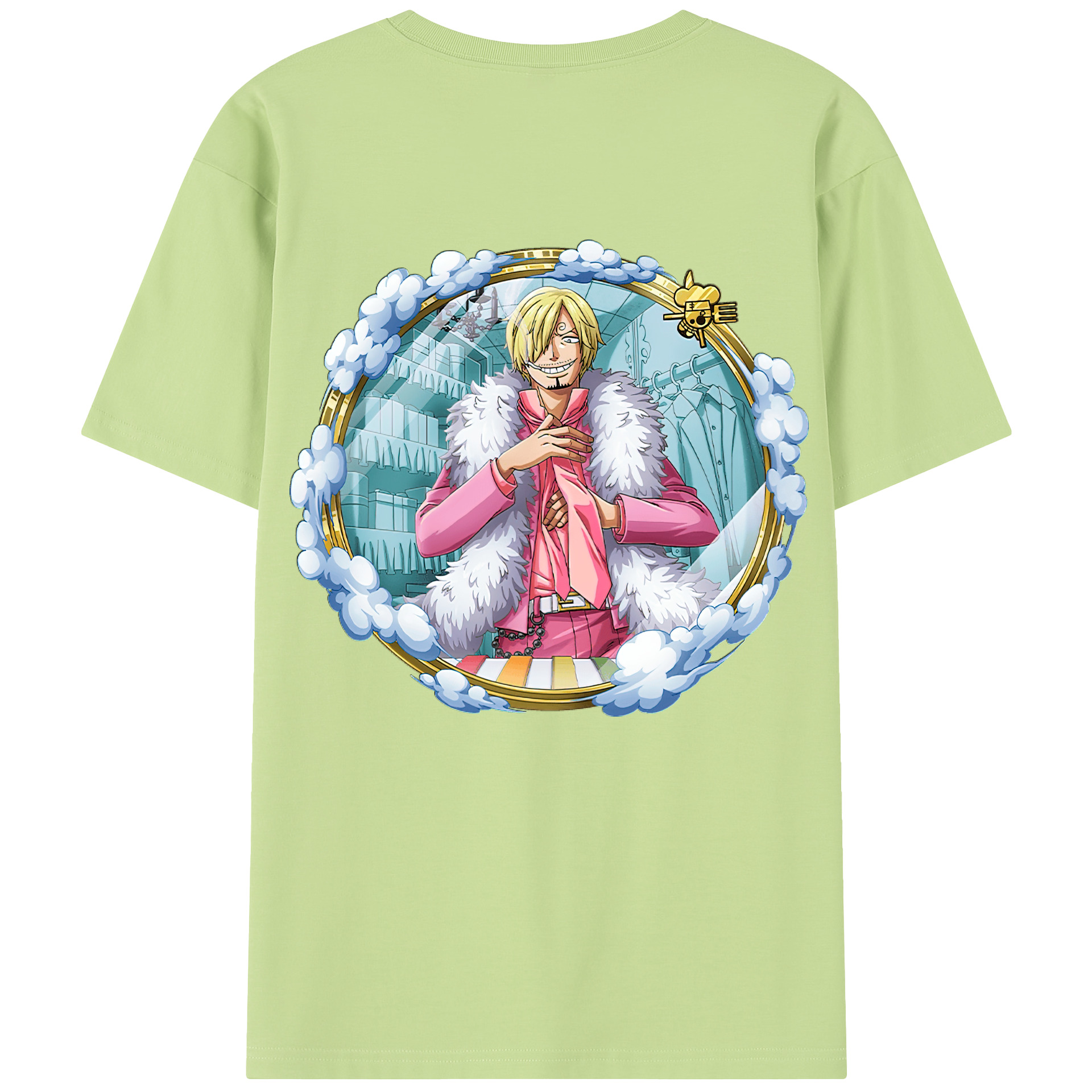 ワンピース サンジ ONE PIECE Sanji 綿100％半袖Tシャツ（背面プリント）